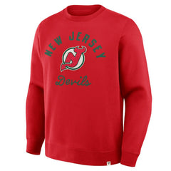 New Jersey Devils Fanatics Vintage Stickler Sweatshirt - Red - NHL 202757041