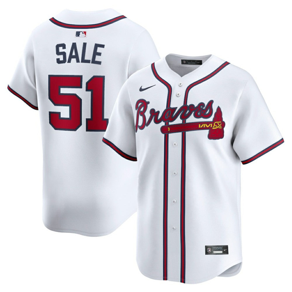Chris Sale Atlanta Braves Nike Home Limited Player Jersey - White - Nike Discount