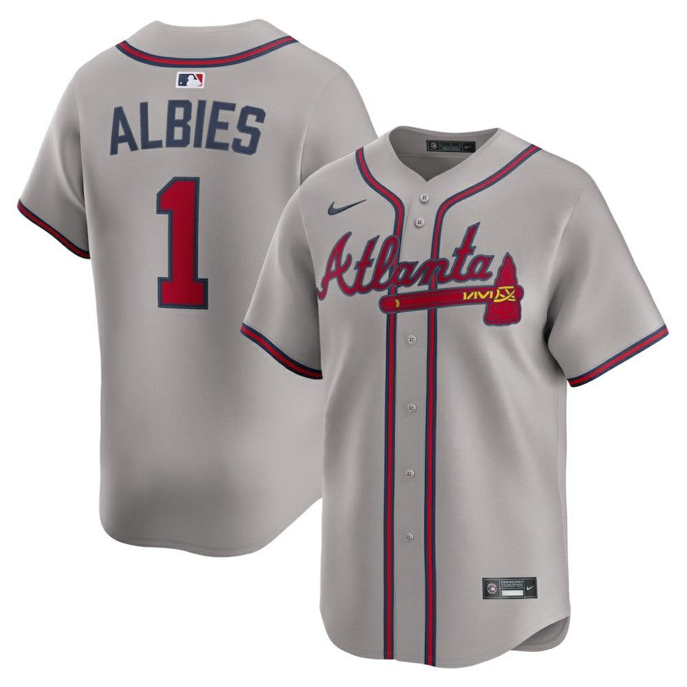 Ozzie Albies Atlanta Braves Nike Road Limited Player Jersey - Gray - Nike Lifestyle