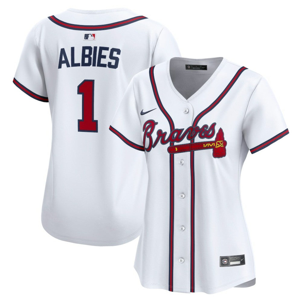 Ozzie Albies Atlanta Braves Nike Women's Home Limited Player Jersey - White - Nike Discount
