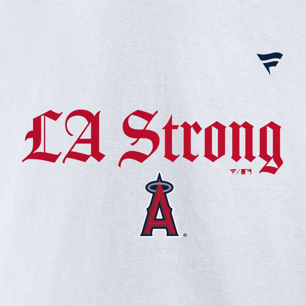Los Angeles Angels Fanatics Unisex LA Strong Premium Fleece Pullover Hoodie - White - Fanatics Lifestyle