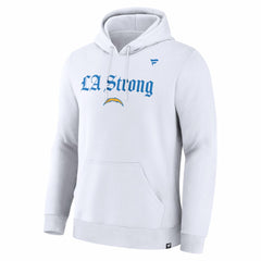 Fanatics Los Angeles Chargers Unisex LA Strong Premium Fleece Pullover Hoodie White