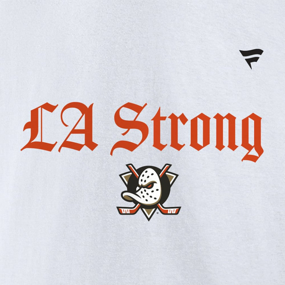 Anaheim Ducks Fanatics Unisex LA Strong Premium Fleece Pullover Hoodie - White - NHL 202757239