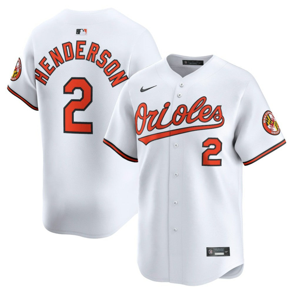 Gunnar Henderson Baltimore Orioles Nike Home Limited Player Jersey - White - Nike Online