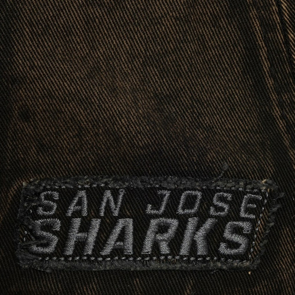 San Jose Sharks Mitchell & Ness Downtown Snow Wash Pro-Crown Adjustable Hat - Black - NHL 202757459