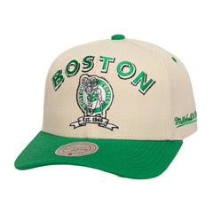 Boston Celtics 17x NBA Champions Soul Legacy Defined Pro Crown Snapback Hat Cream/Kelly Green | Mitchell & Ness online