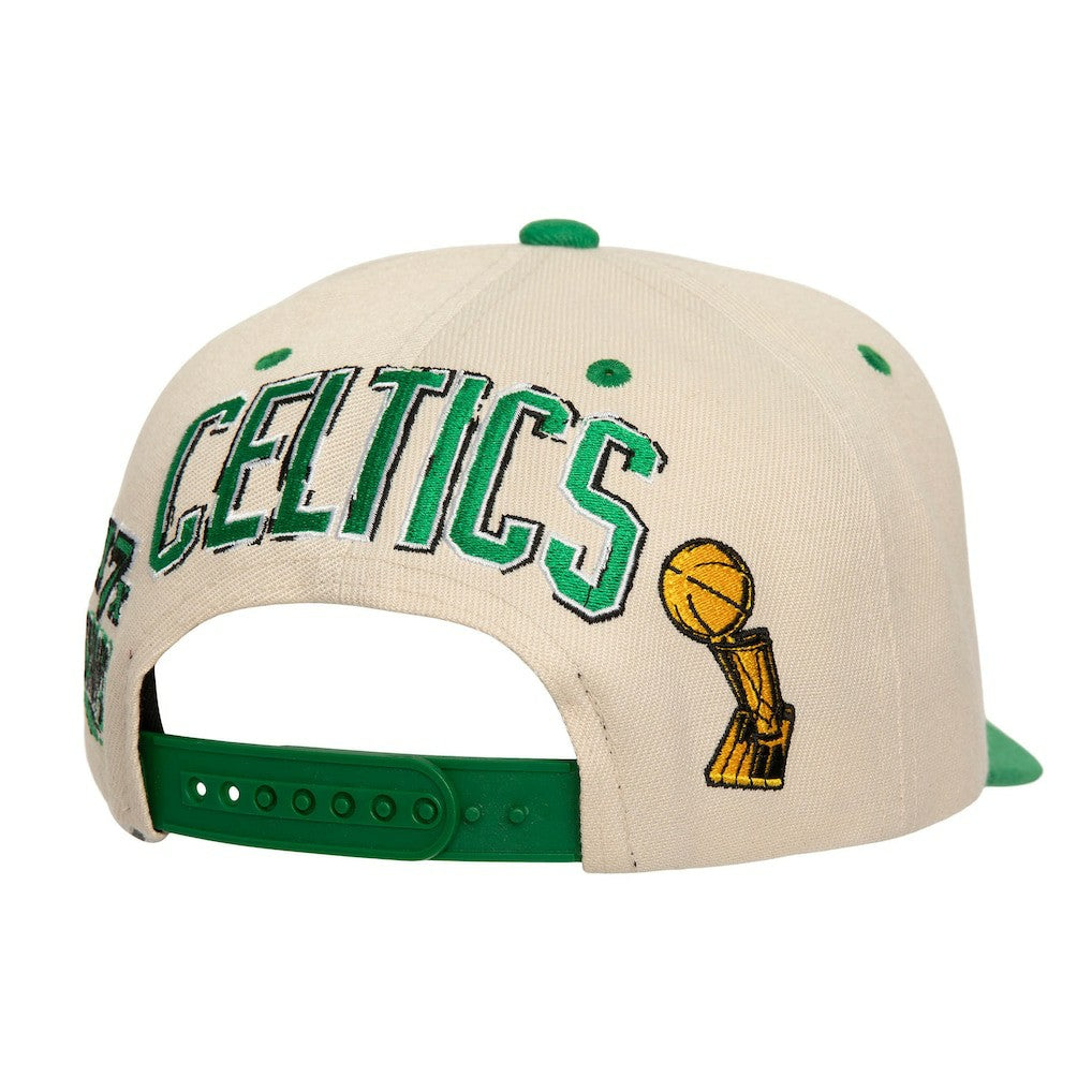 Boston Celtics 17x NBA Champions Soul Legacy Defined Pro Crown Snapback Hat Cream/Kelly Green | Mitchell & Ness online