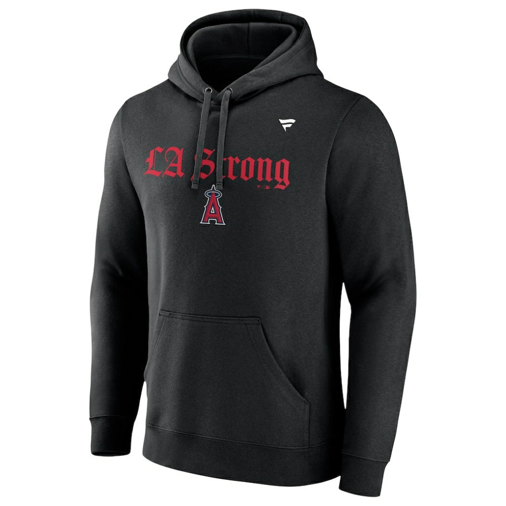 Los Angeles Angels Fanatics Unisex LA Strong Fleece Pullover Hoodie - Black - Fanatics Sale