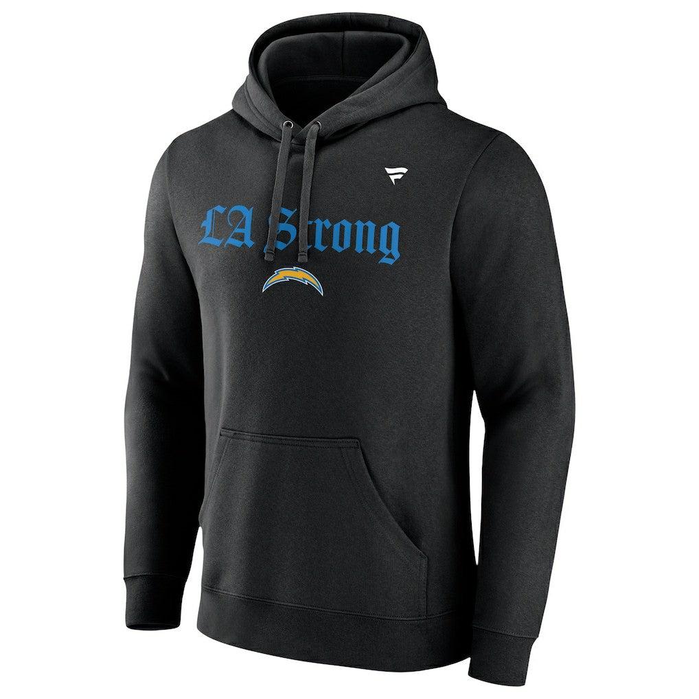 Fanatics Los Angeles Chargers Unisex LA Strong Fleece Pullover Hoodie Black