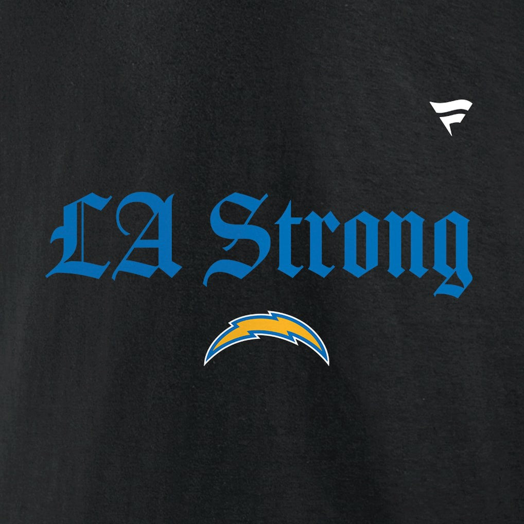 Fanatics Los Angeles Chargers Unisex LA Strong Fleece Pullover Hoodie Black