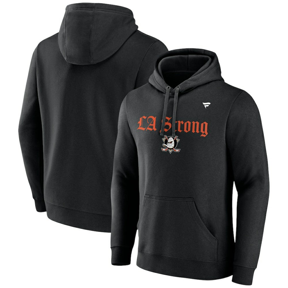 Anaheim Ducks Fanatics Unisex LA Strong Fleece Pullover Hoodie - Black - NHL 202757510