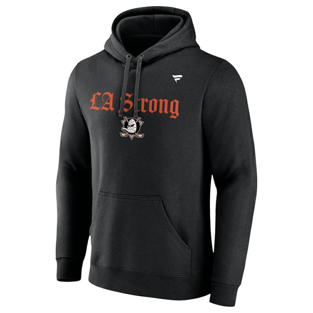 Anaheim Ducks Fanatics Unisex LA Strong Fleece Pullover Hoodie - Black - NHL 202757510