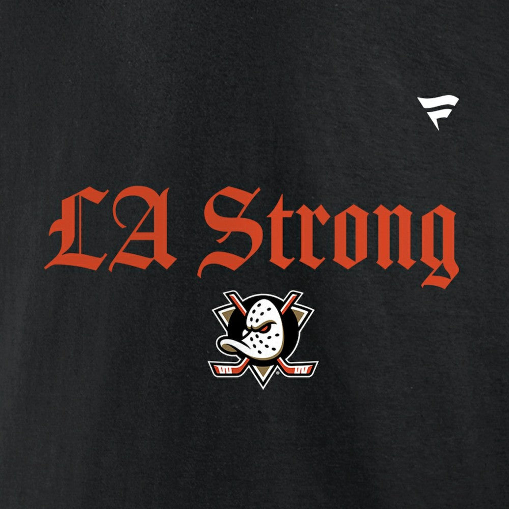 Anaheim Ducks Fanatics Unisex LA Strong Fleece Pullover Hoodie - Black - NHL 202757510