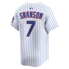 Dansby Swanson Chicago Cubs Nike Home Limited Player Jersey - White - Nike Lifestyle