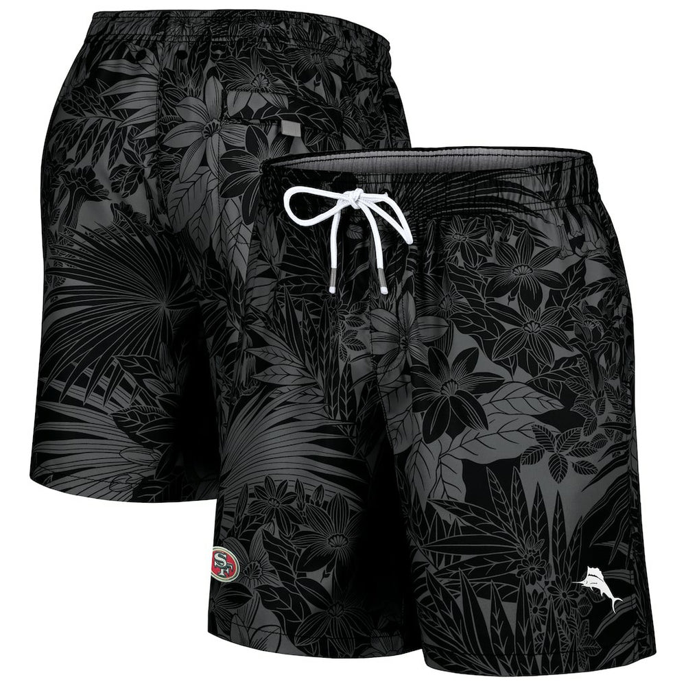 San Francisco 49ers Naples Santiago Palm Shorts Black