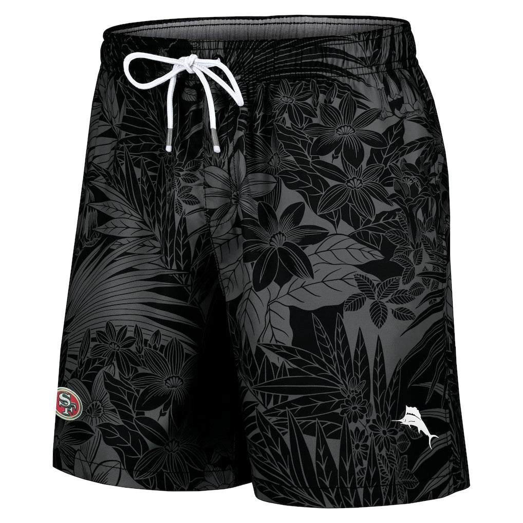 San Francisco 49ers Naples Santiago Palm Shorts Black