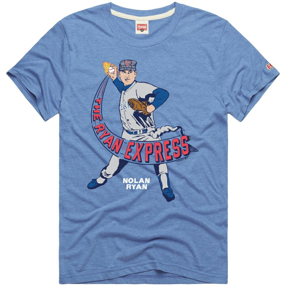 Nolan Ryan Texas Rangers Homage Graphic Player T-Shirt - Light Blue - MLB Discount