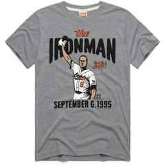 Cal Ripken Jr. Baltimore Orioles Homage Graphic Player T-Shirt - Gray - MLB Discount