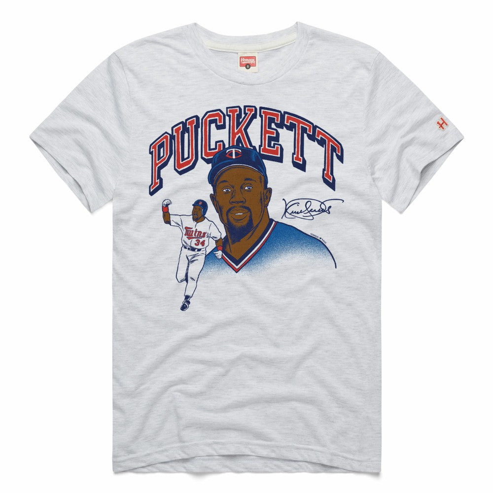 Kirby Puckett Minnesota Twins Homage Graphic Player Tri-Blend T-Shirt - Ash - MLB Discount