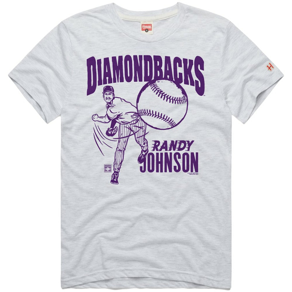 Randy Johnson Arizona Diamondbacks Homage Graphic Player T-Shirt - Ash - MLB Discount