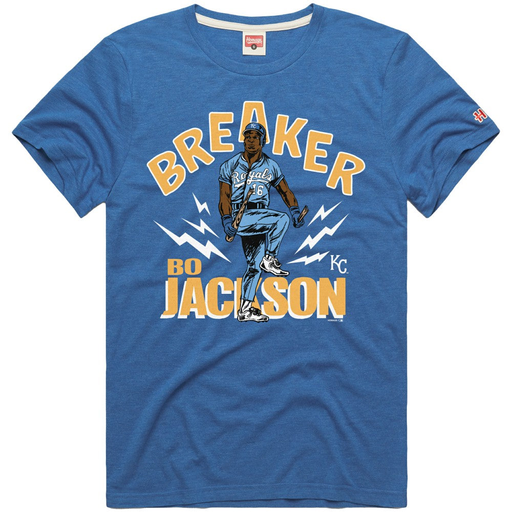 Bo Jackson Kansas City Royals Homage Graphic Player T-Shirt - Royal - MLB on Sale