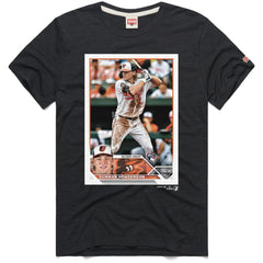 Gunnar Henderson Baltimore Orioles Homage 2023 Topps Baseball Card Player T-Shirt - Charcoal - MLB Discount