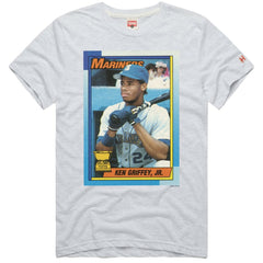 Ken Griffey Jr. Seattle Mariners Homage 1990 Topps Baseball Card Player T-Shirt - Ash - MLB Discount