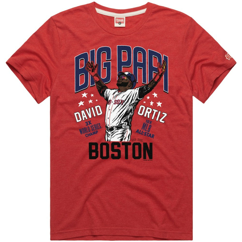 David Ortiz Boston Red Sox Homage Graphic Player T-Shirt - Red - MLB Lifestyle