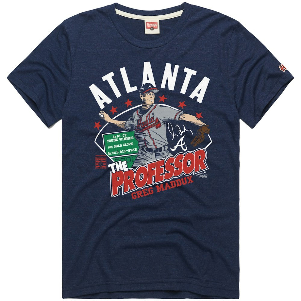Greg Maddux Atlanta Braves Homage Graphic Player T-Shirt - Navy - MLB on Sale