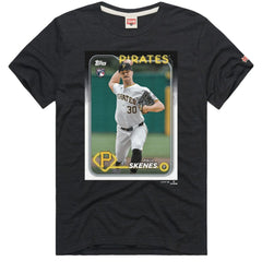 Paul Skenes Pittsburgh Pirates Homage 2024 Topps Baseball Card Player Tri-Blend T-Shirt - Charcoal - MLB Discount