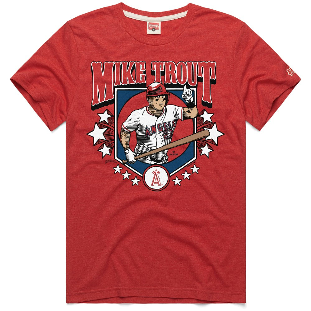 Mike Trout Los Angeles Angels Homage Graphic Player T-Shirt - Red - MLB on Sale