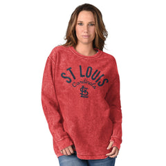 St. Louis Cardinals G-III 4Her by Carl Banks Women's Comfy Cord Pullover Sweatshirt - Red - MLB Discount