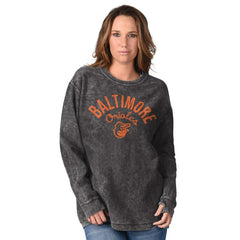 Baltimore Orioles G-III 4Her by Carl Banks Women's Comfy Cord Pullover Sweatshirt - Black - MLB Discount