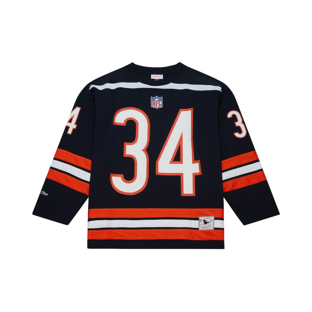Mitchell & Ness Walter Payton Chicago Bears Maxxed Out Fashion Hockey Jersey Navy