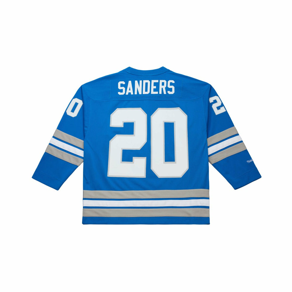 Mitchell & Ness Barry Sanders Detroit Lions Maxxed Out Fashion Hockey Jersey Blue