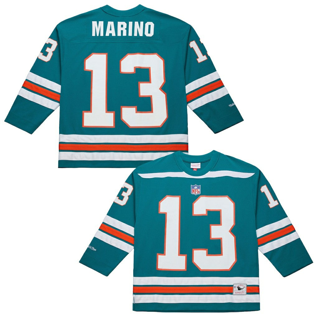 Mitchell & Ness Dan Marino Miami Dolphins Maxxed Out Fashion Hockey Jersey Aqua
