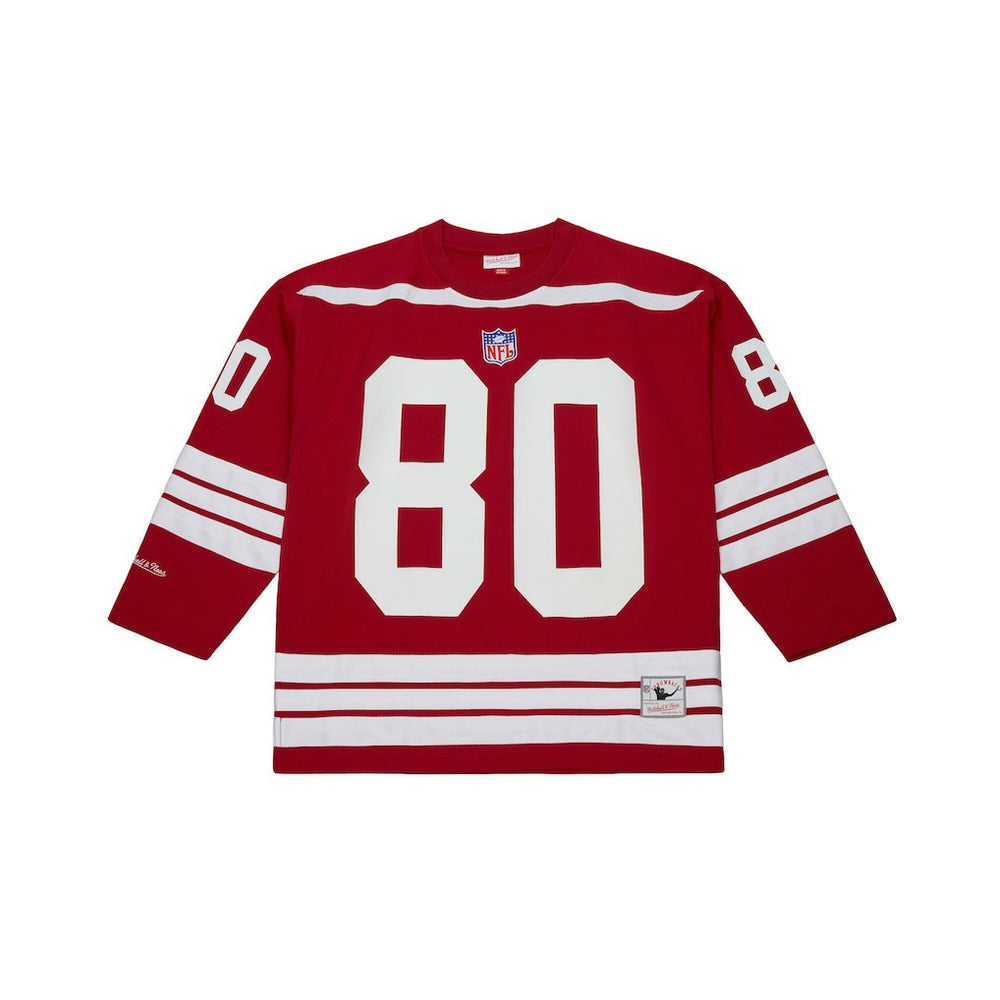 Mitchell & Ness Jerry Rice San Francisco 49ers Maxxed Out Fashion Hockey Jersey Scarlet