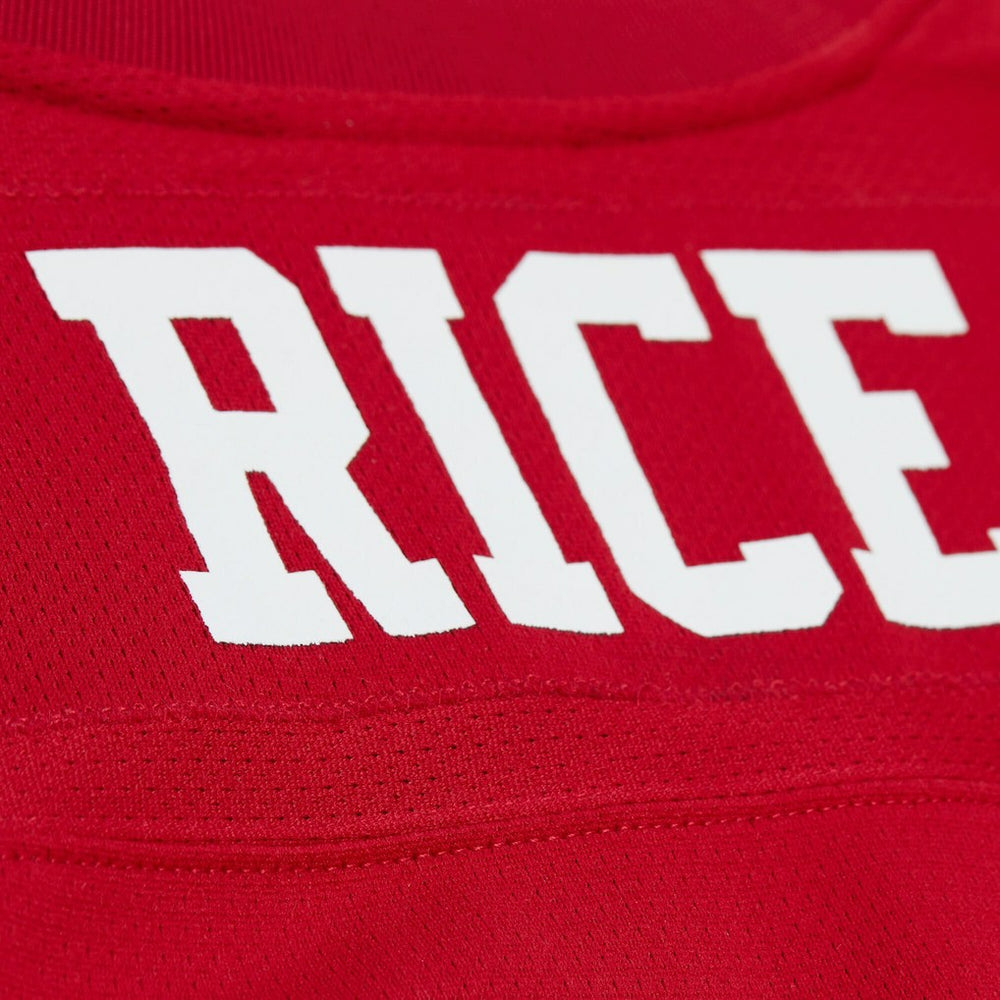 Mitchell & Ness Jerry Rice San Francisco 49ers Maxxed Out Fashion Hockey Jersey Scarlet