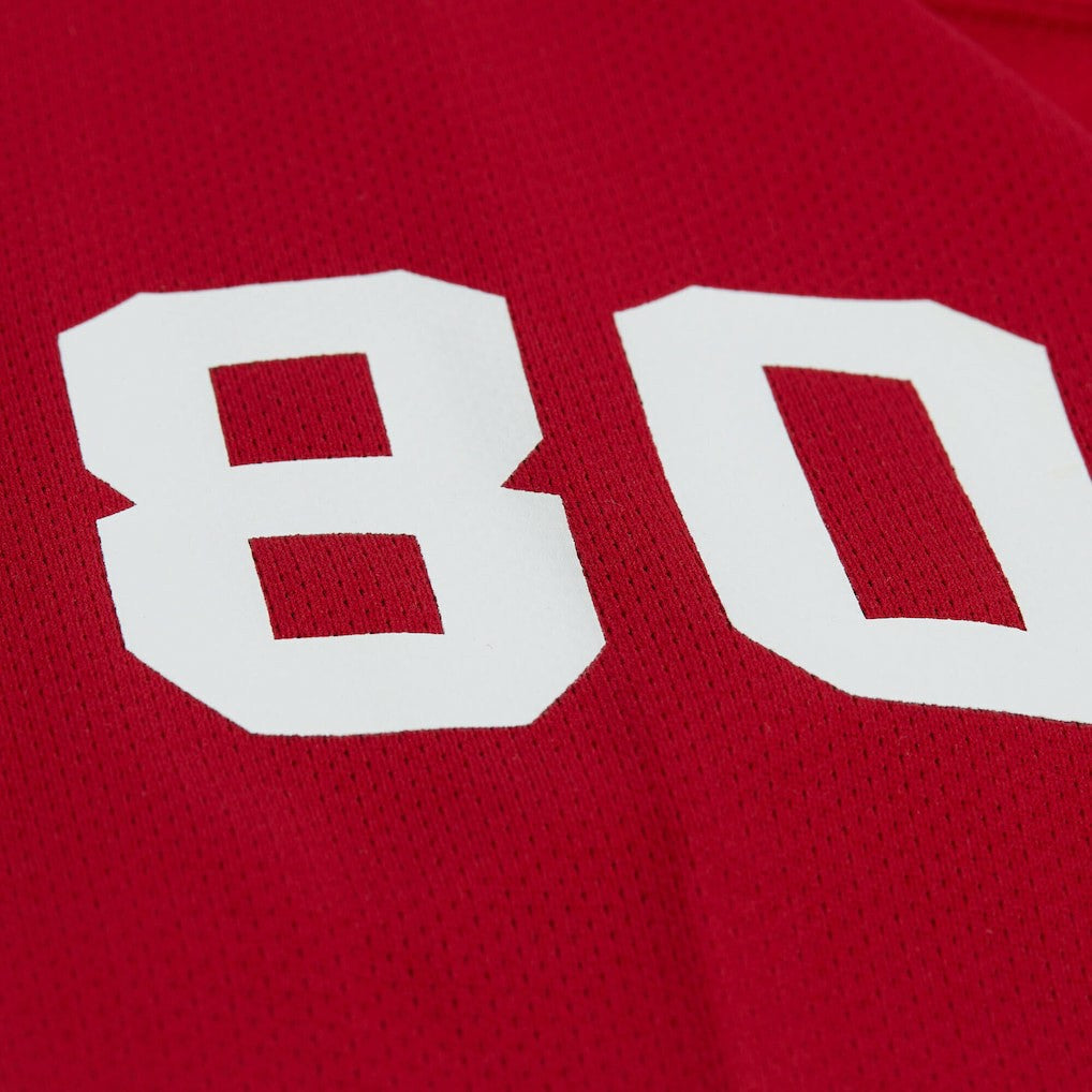 Mitchell & Ness Jerry Rice San Francisco 49ers Maxxed Out Fashion Hockey Jersey Scarlet