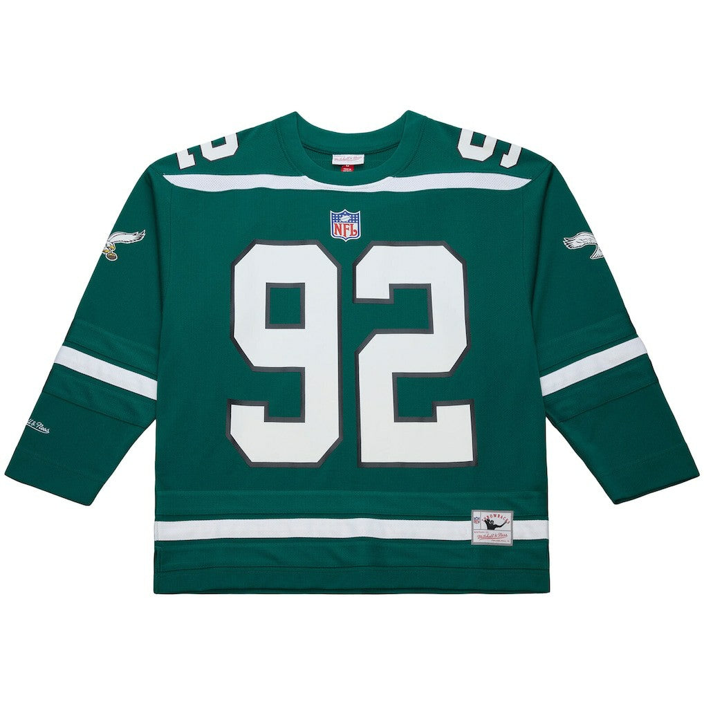 Mitchell & Ness Reggie White Philadelphia Eagles Maxxed Out Fashion Hockey Jersey Kelly Green