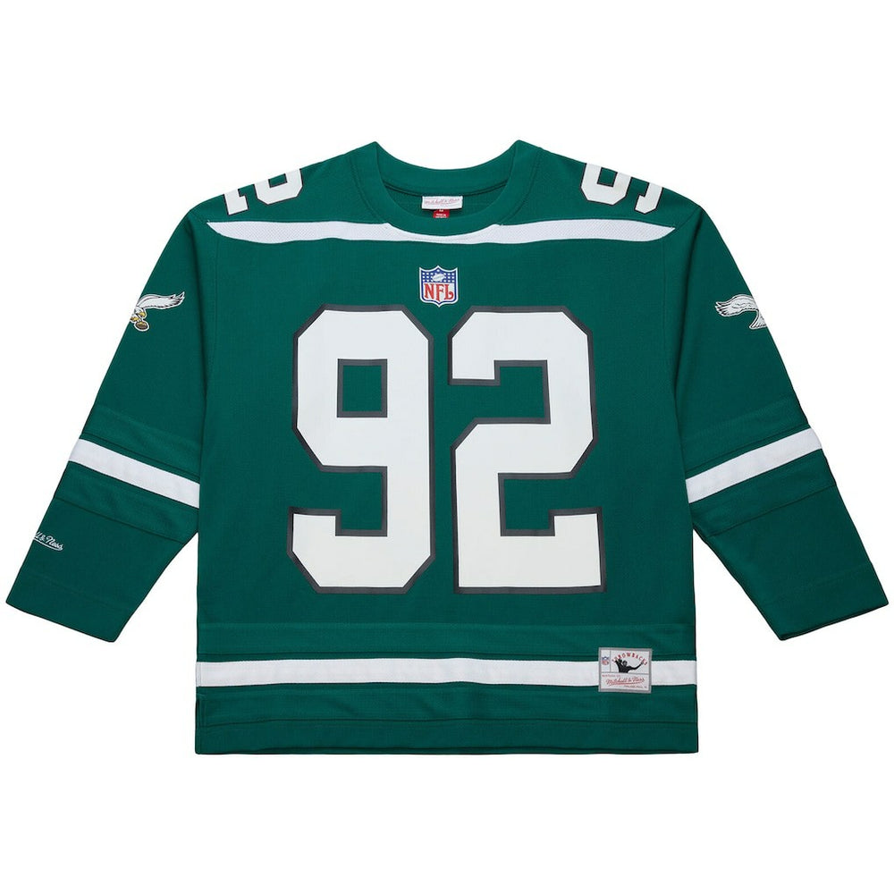 Mitchell & Ness Reggie White Philadelphia Eagles Maxxed Out Fashion Hockey Jersey Kelly Green