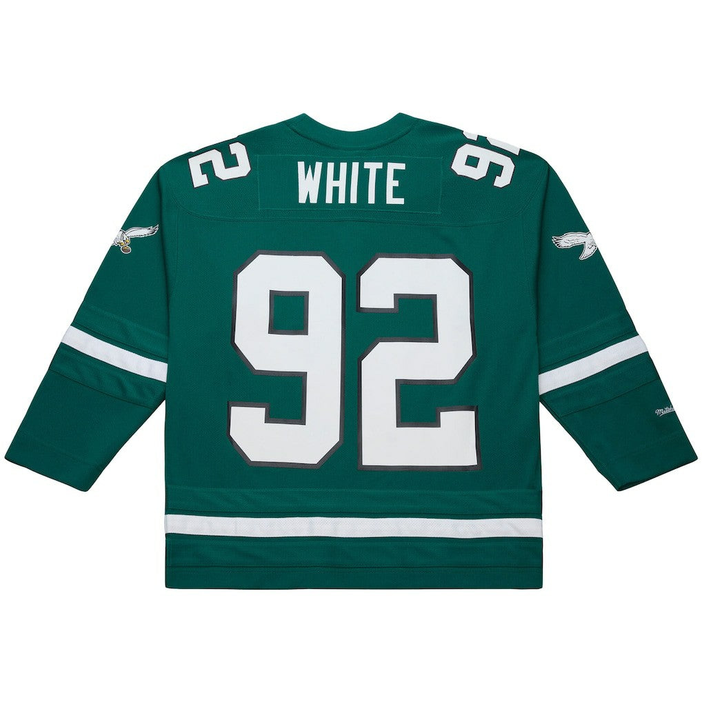 Mitchell & Ness Reggie White Philadelphia Eagles Maxxed Out Fashion Hockey Jersey Kelly Green