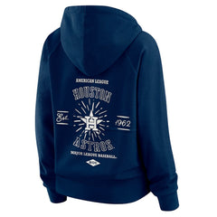 Houston Astros WEAR by Erin Andrews Women's Vintage Full-Zip Raglan Hoodie - Navy - MLB Sale