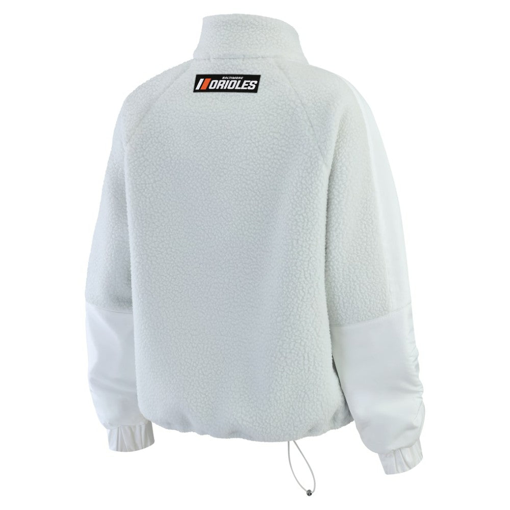 Baltimore Orioles WEAR by Erin Andrews Women's Polar Fleece Quarter-Zip Jacket - Gray - MLB Discount