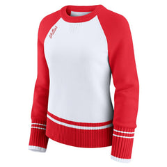 Philadelphia Phillies WEAR by Erin Andrews Women's Colorblock Raglan Sweater - White - MLB Discount