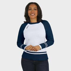 Houston Astros WEAR by Erin Andrews Women's Colorblock Raglan Sweater - White - MLB Sale