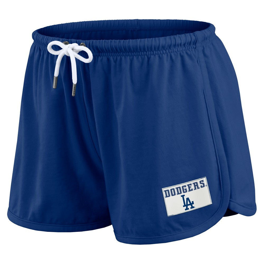 Los Angeles Dodgers WEAR by Erin Andrews Women's Heavy Rugby Jersey Cropped Long Sleeve T-Shirt & Shorts Lounge Set - Royal - MLB on Sale