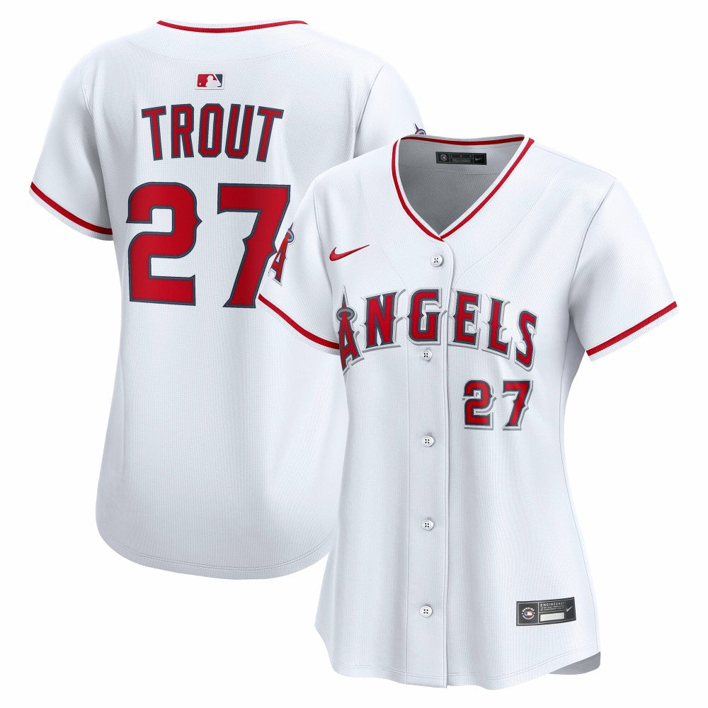 Mike Trout Los Angeles Angels Nike Women's Home Limited Player Jersey - White - Nike Lifestyle