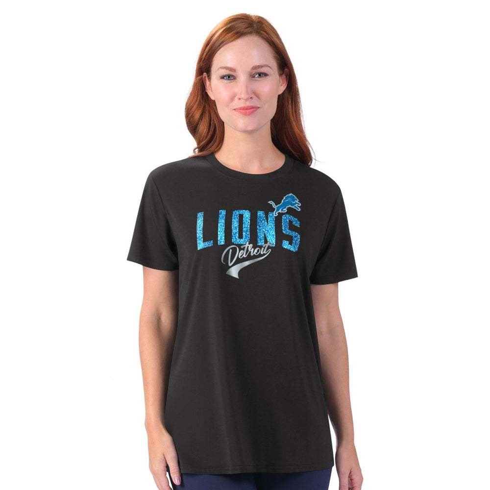 Detroit Lions G-III 4Her by Carl Banks Women's Jacey Performance Tri-Blend T-Shirt Black