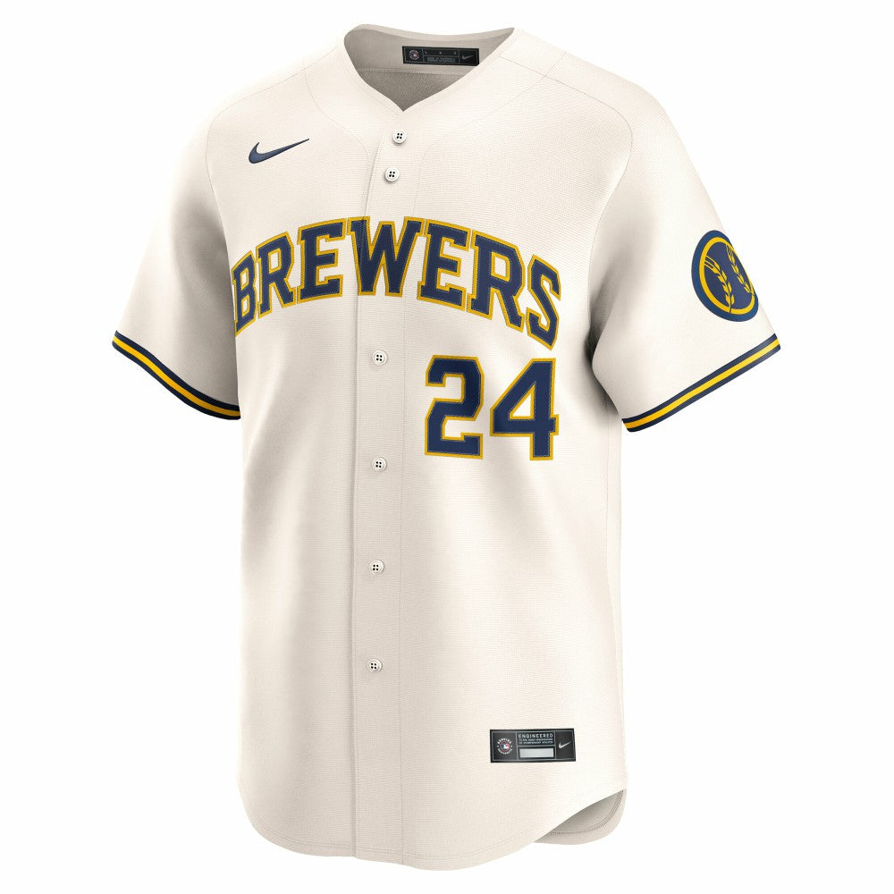 William Contreras Milwaukee Brewers Nike Home Limited Player Jersey - Cream - Nike Online